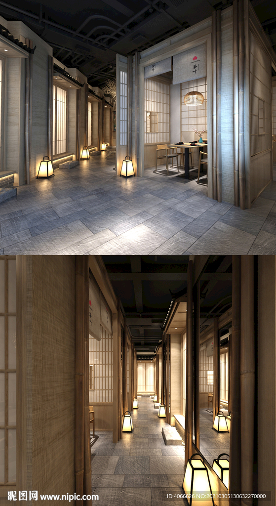 中式餐厅3d模型