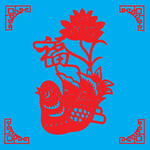 鸡剪纸