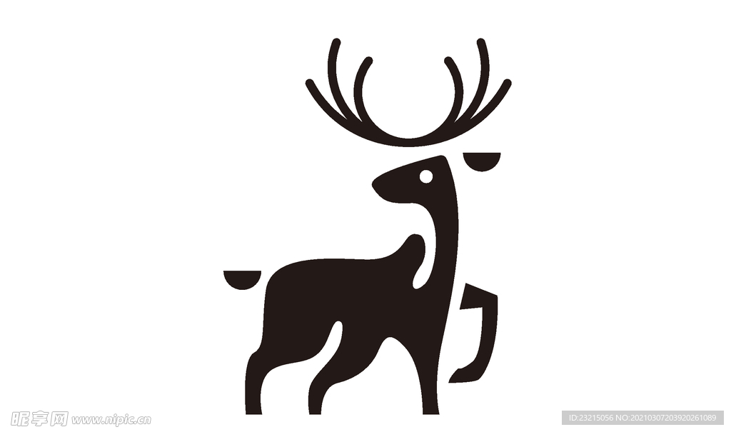 AI矢量小鹿logo