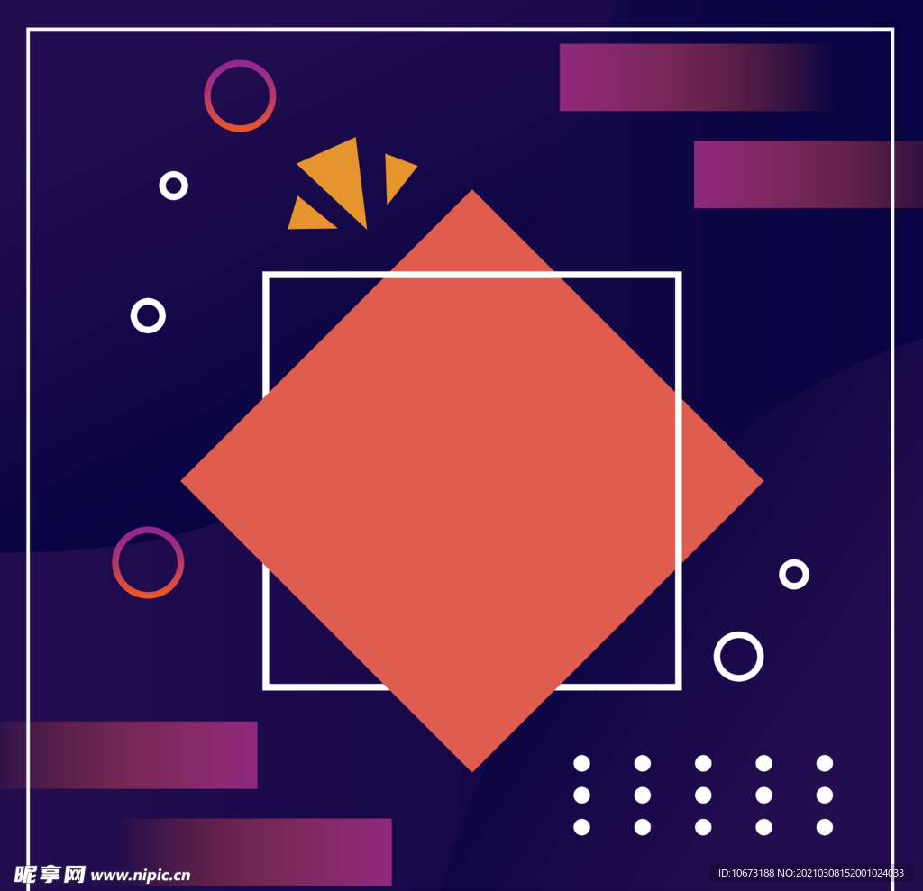 方形几何海报