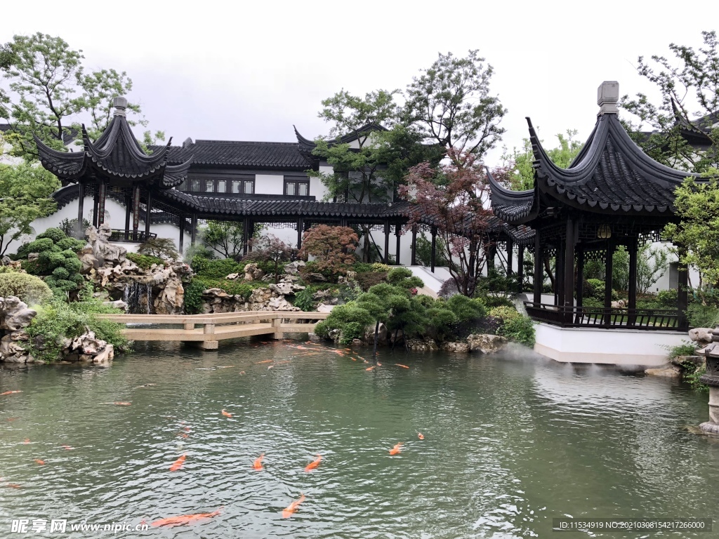 中式山水庭院