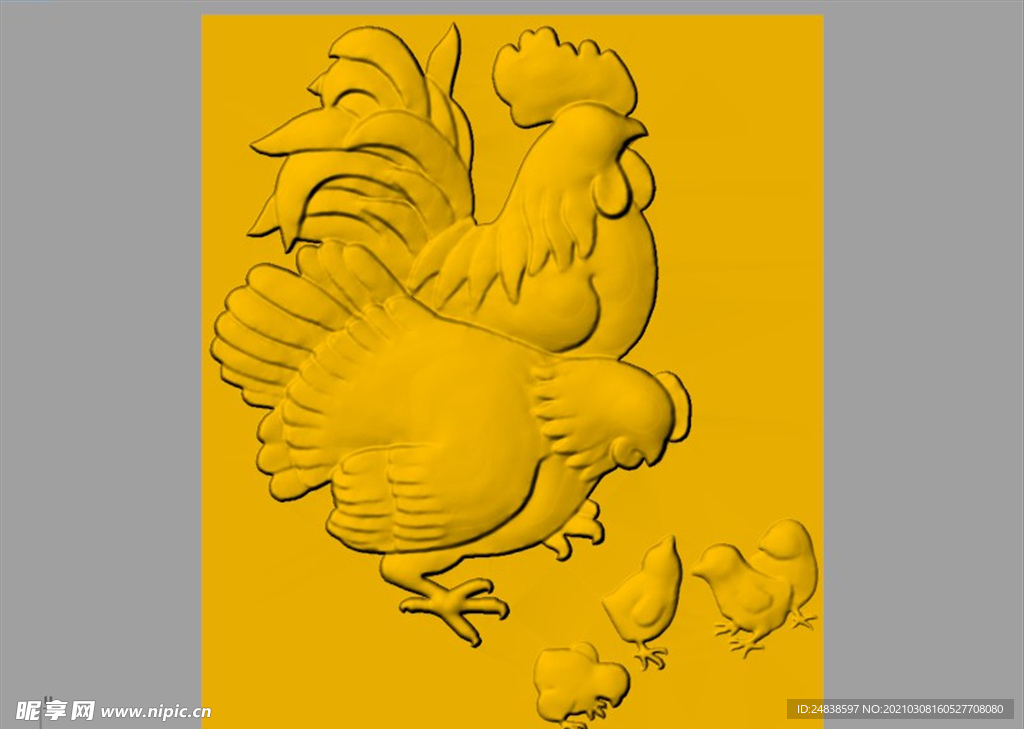 CAD浮雕装饰立体画