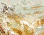 大理石山水背景墙