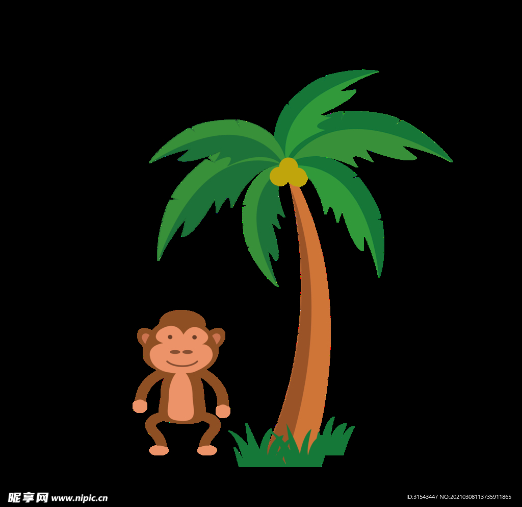 椰树猴子