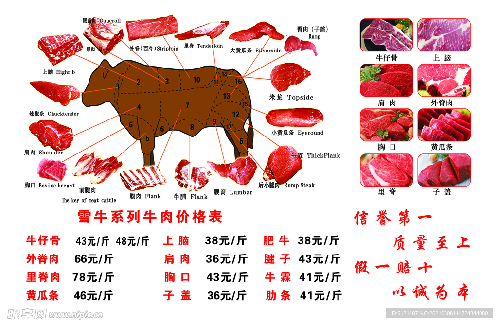 牛肉宣传单