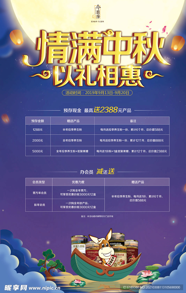 情满中秋以礼相惠中秋海报促销