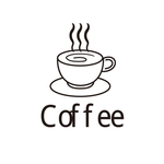 黑色线稿绘制咖啡杯