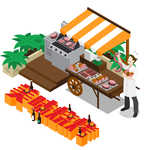 小摊美味烧烤店铺招聘