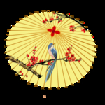 纸伞红色梅花