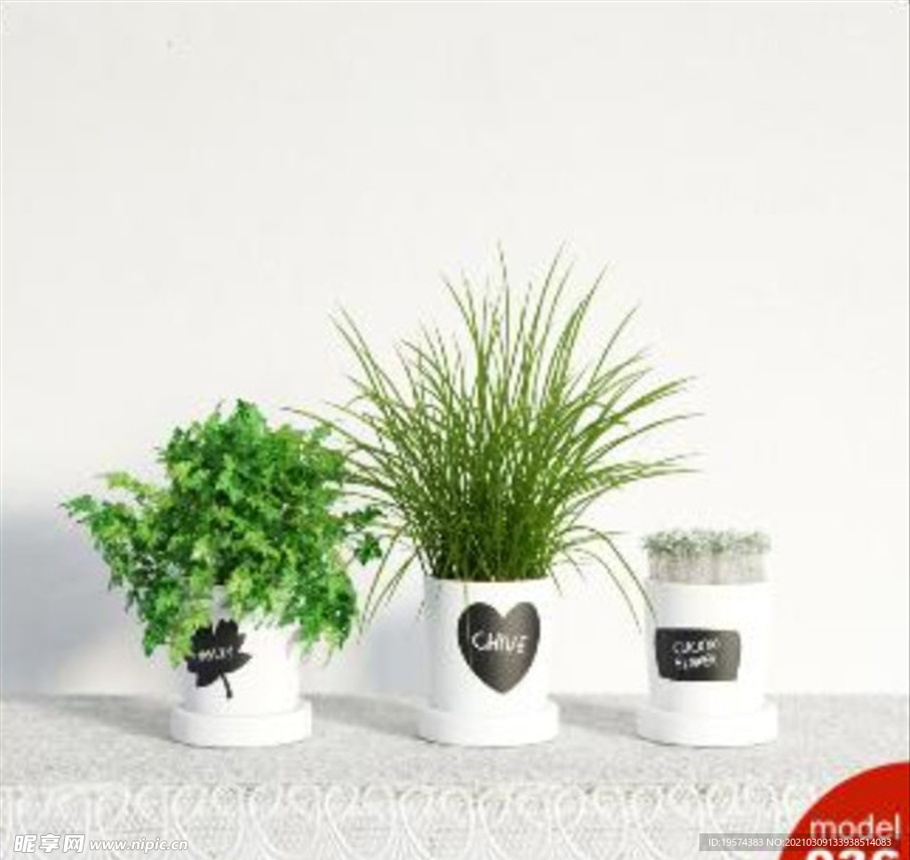 3DMAX模型植物花卉景观