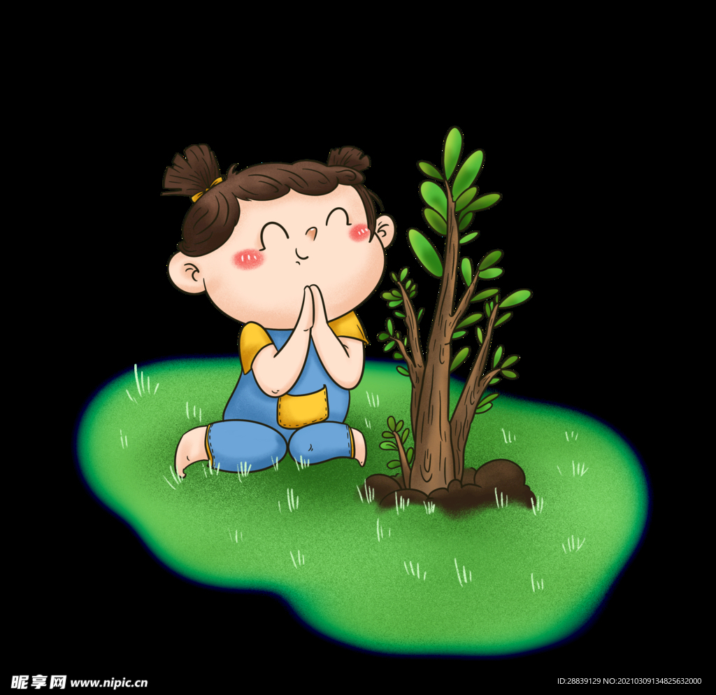 小孩种树