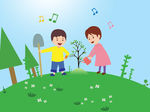 小孩子种树
