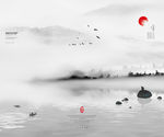 水墨三联画