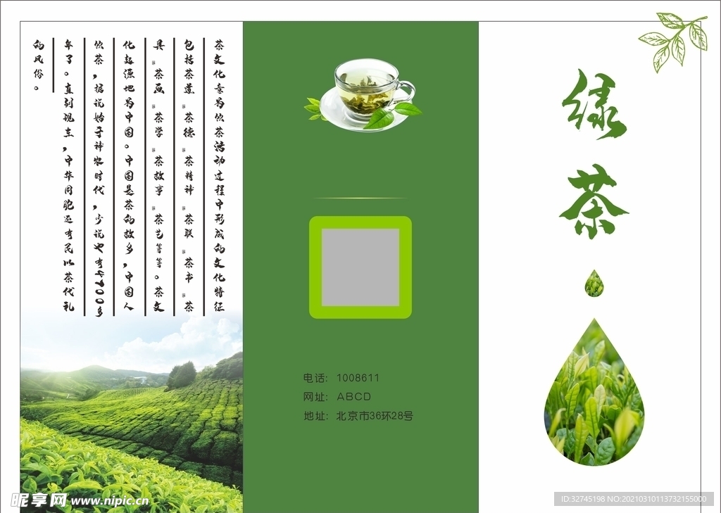 绿茶宣传折页