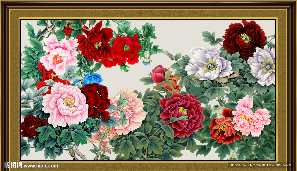 国画牡丹