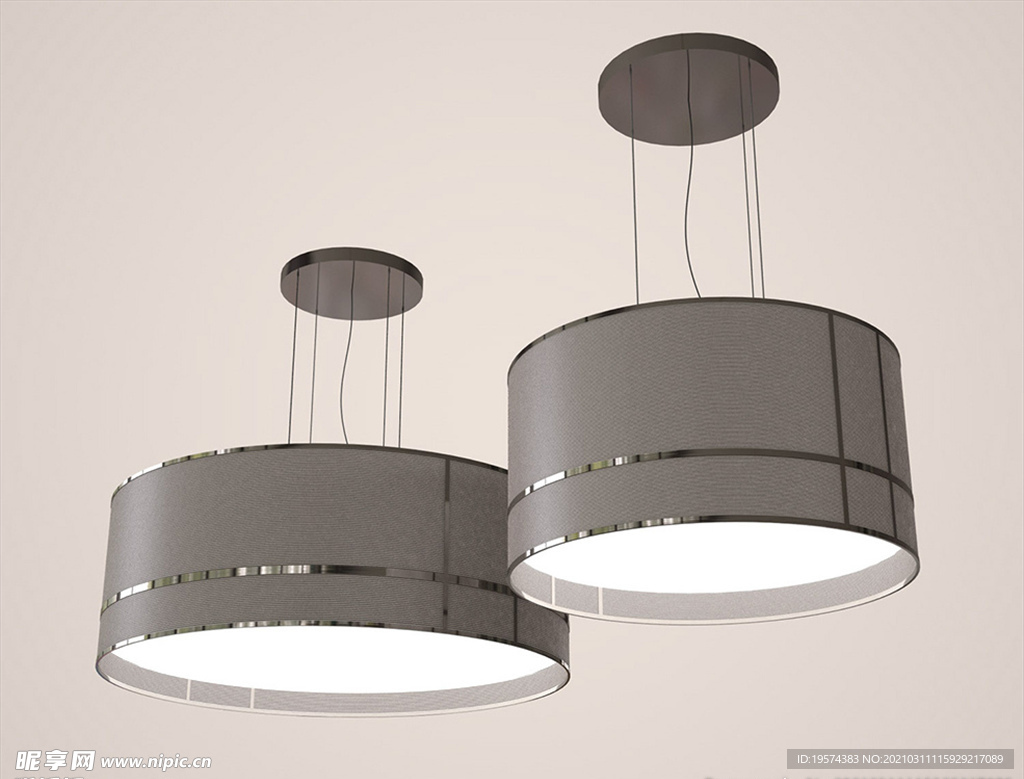 C4D模型圆型吊灯