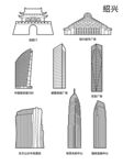 绍兴标志建筑剪影线条