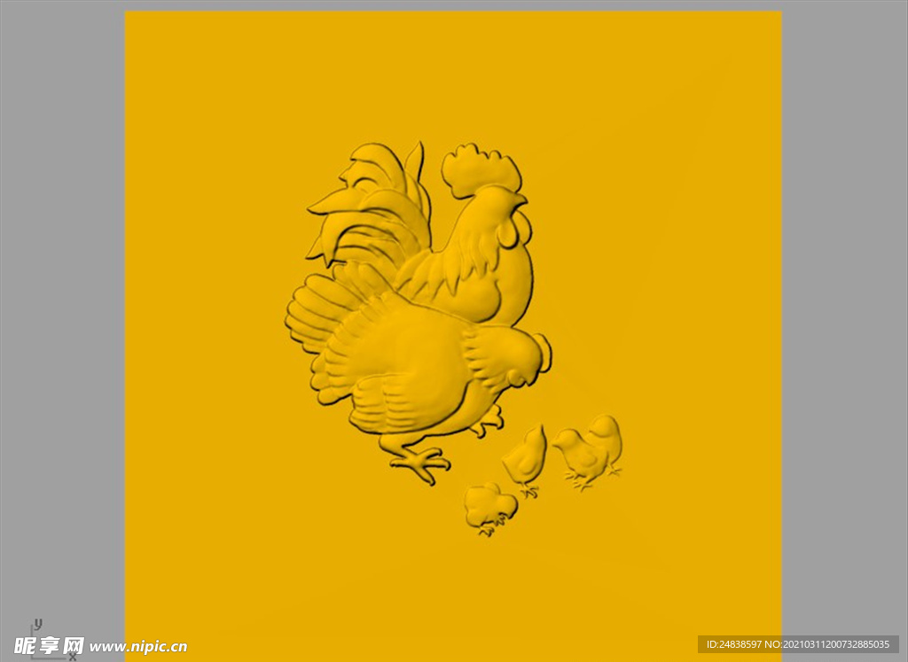 CAD装饰画3D模型