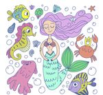 美人鱼和海洋动物