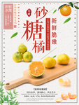 小清新柑橘食物海报