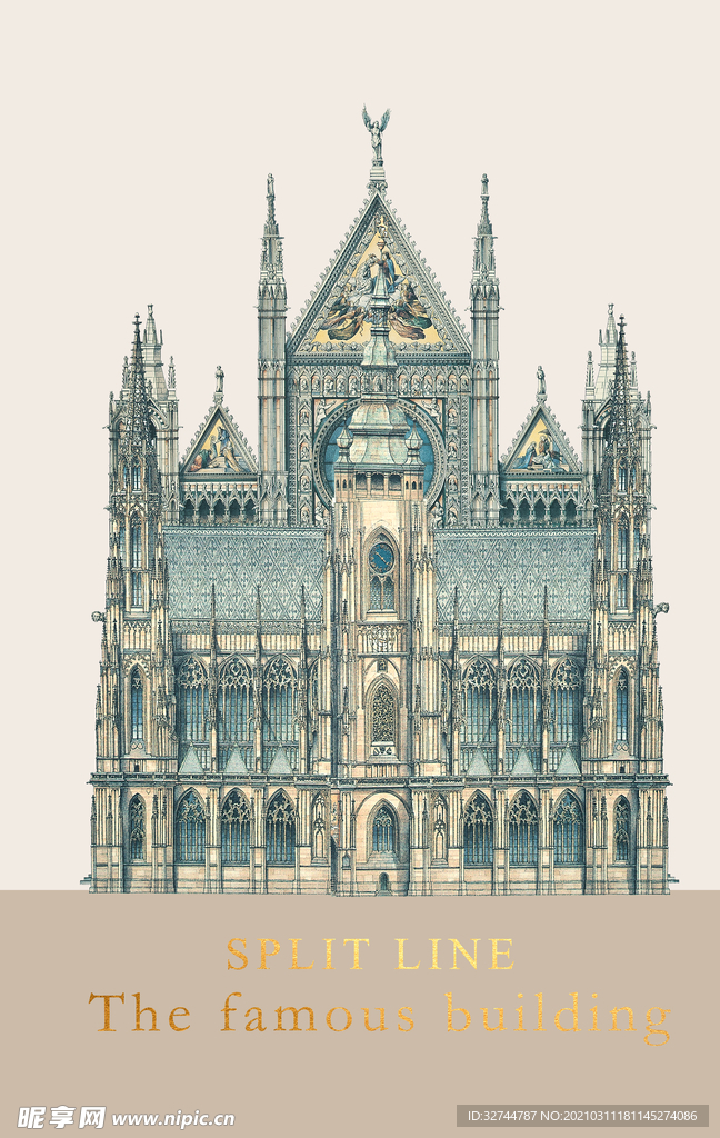 古典建筑装饰画