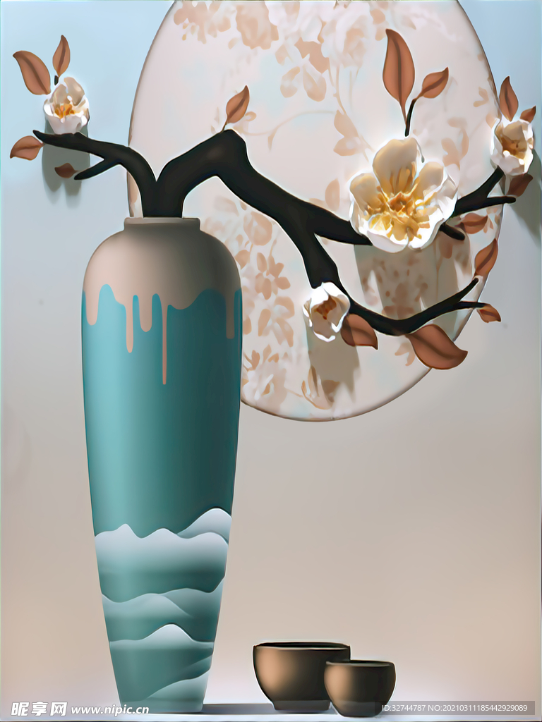 花卉花瓶装饰画