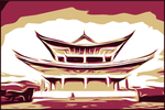 古建筑矢量剪影