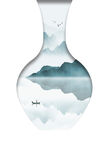 中式水墨山水画