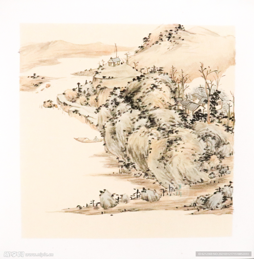 国画 半临王鉴山水绘画步骤分享