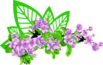 桃花叶子吊旗
