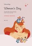 妇女节手绘插画海报