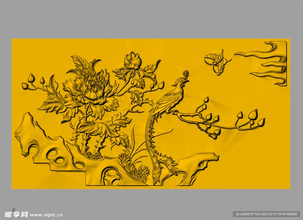 CAD浮雕装饰立体画