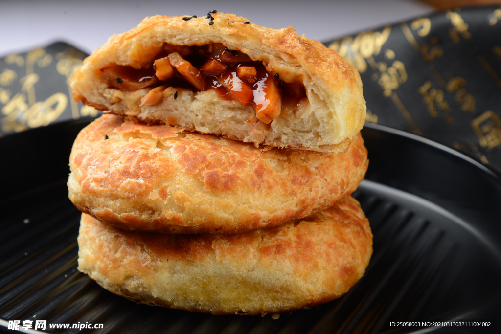 酱汁鱿鱼烧饼