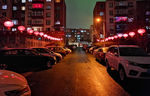 灯笼道路两侧