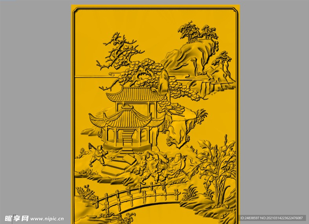 CAD装饰画3D模型