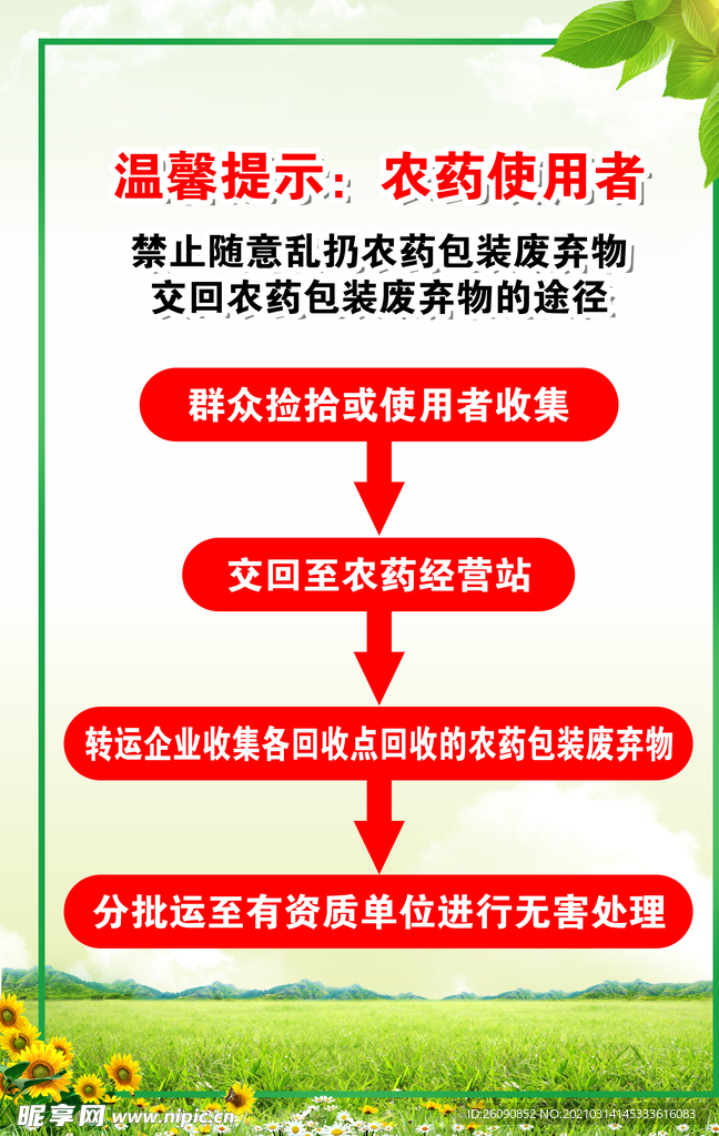 农药回收温馨提示