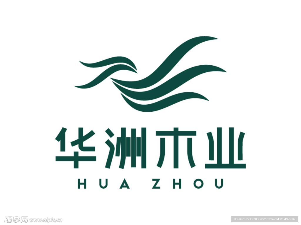 华洲木业 标志 LOGO