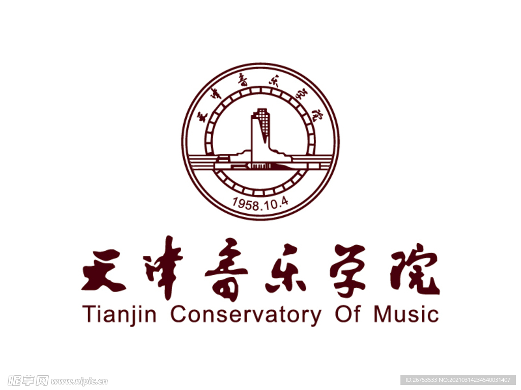 天津音乐学院 校徽 LOGO