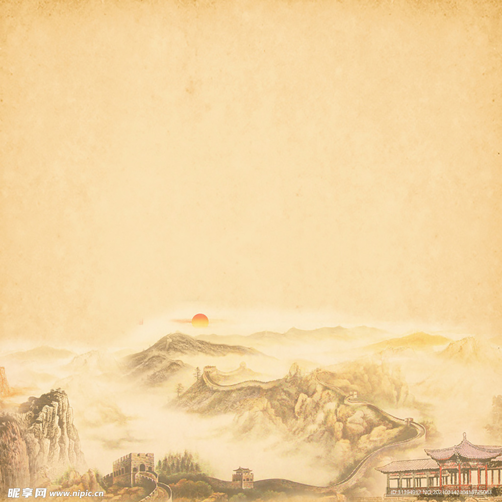 长城背景