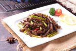 蒜苔牛肉丝