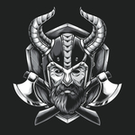 卡通牛头头像插画