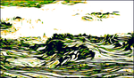 梯田矢量装饰画