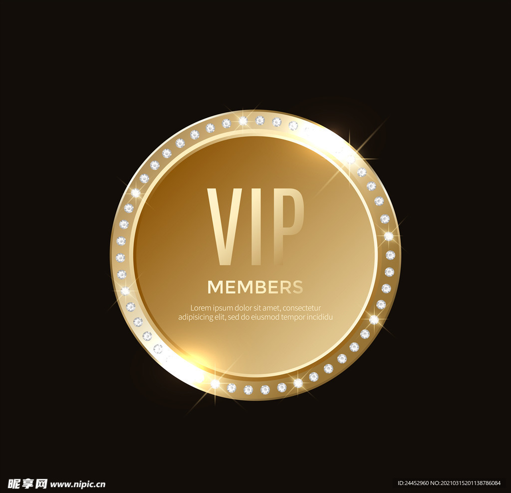 高档 金色 vip 会员卡片