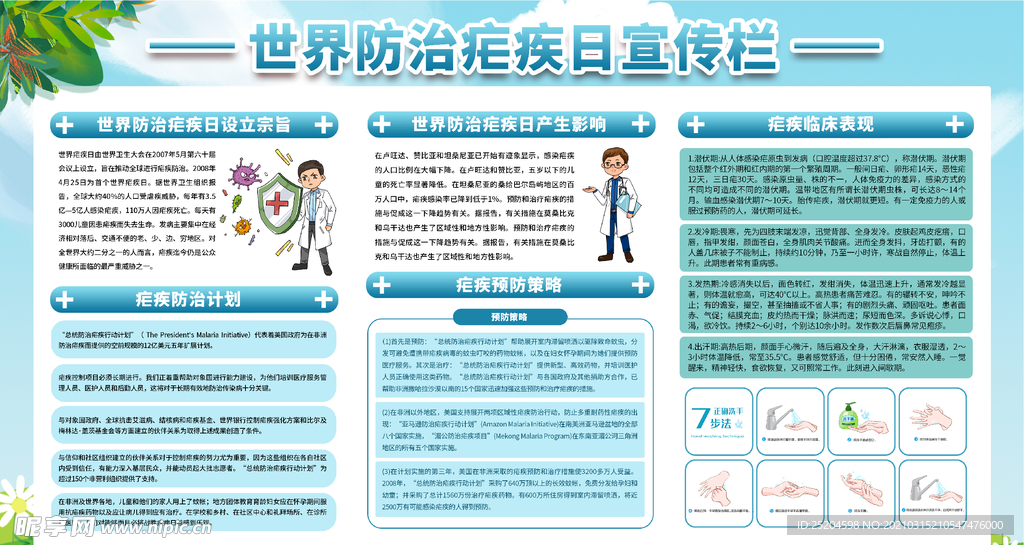 世界防疟疾宣传栏