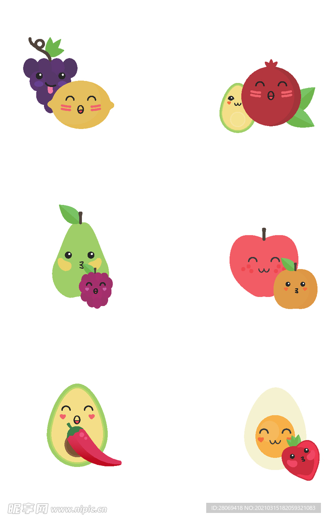 卡通水果图案