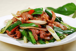 风干肉炒蒜苗