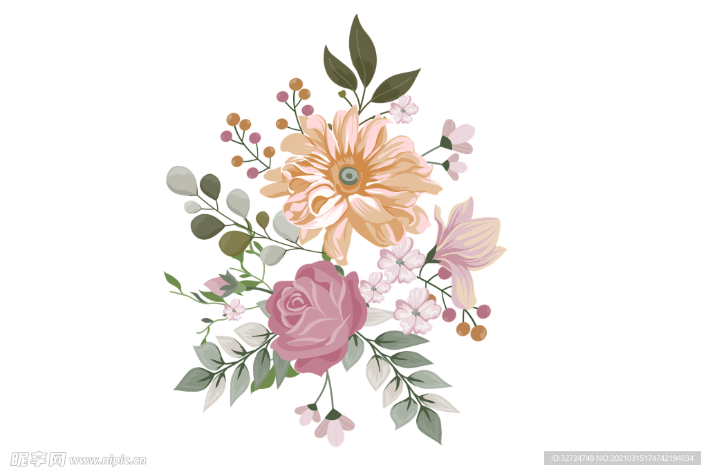 手绘花朵