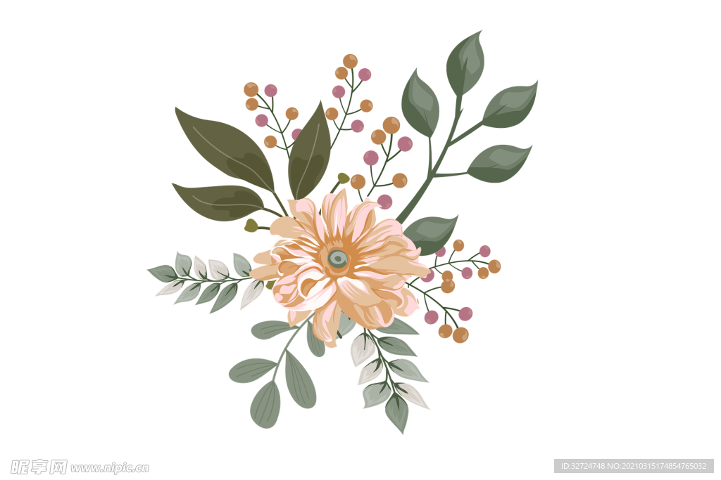插画花朵