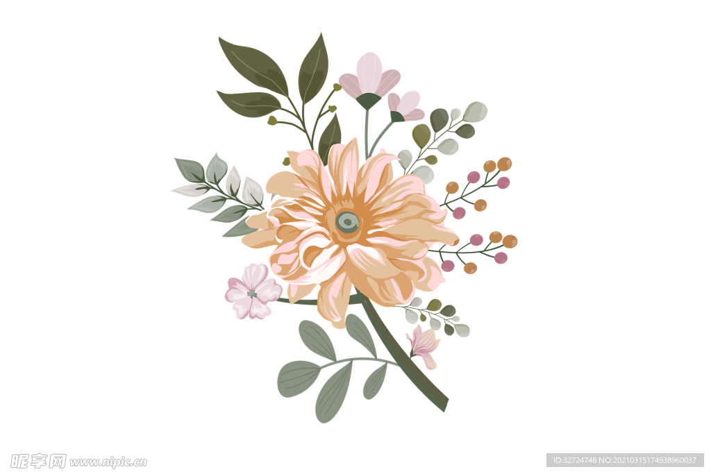 插画花朵
