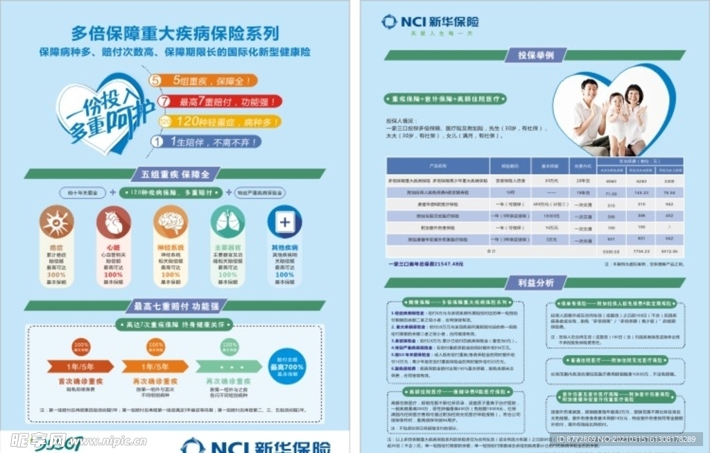 新华保险多倍保彩页